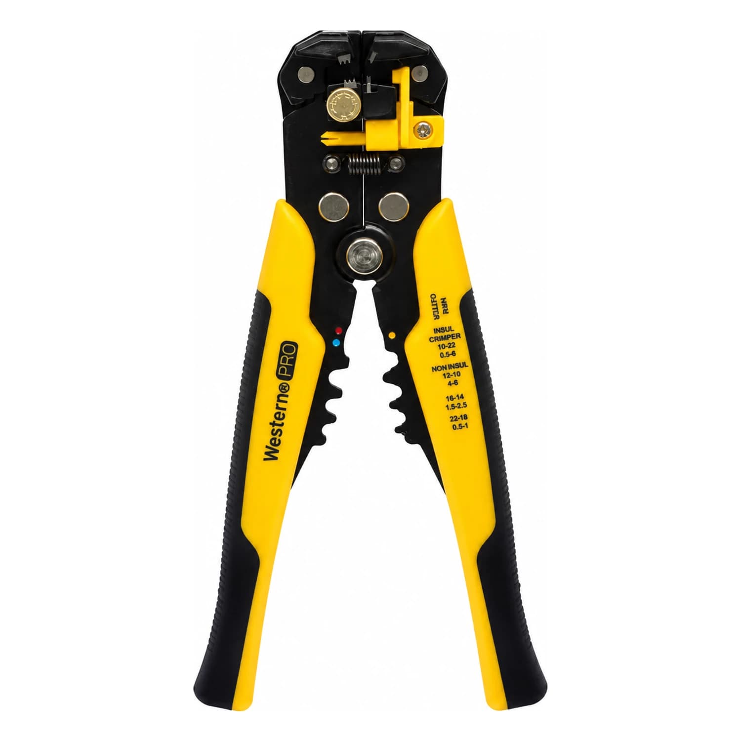Alicate para Decapar, Cortar e Crimpar Fios 0.2 a 6mm 21cm de Corte Universal Terminais Isolados Industrial V-318 Western